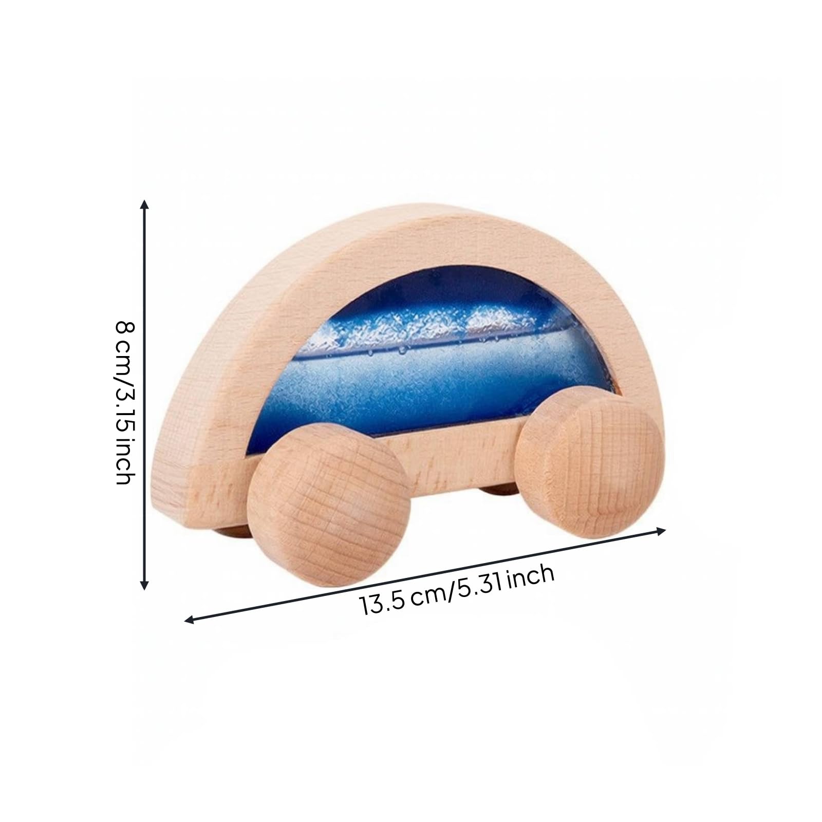 predolo Blocco Sensoriale in Legno Didattico | Riconoscimento dei Colori, Macchinina Sensoriale in Legno con Display a Particelle, Visivo