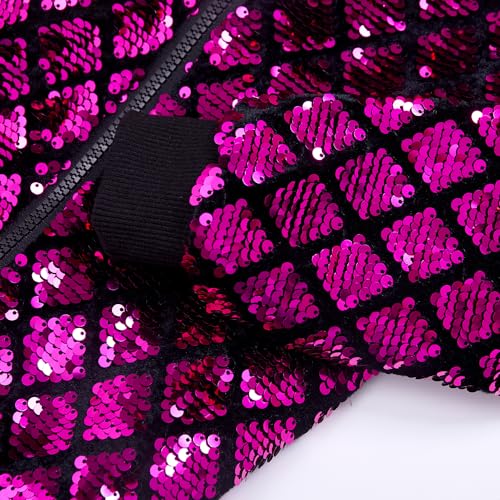 Image of Cilucu Kids Jackets Girls Boys Plaid Sequin Zipper Coat Jacket for Toddler Girls Birthday Outerwear Clothes