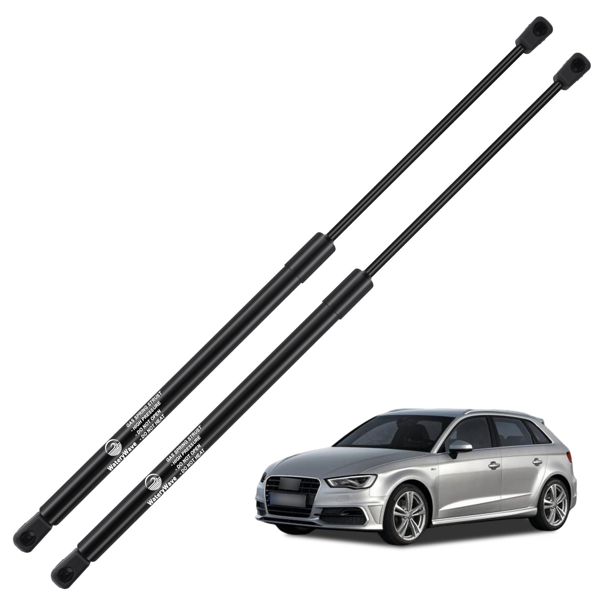 2X Heckklappendämpfer für Audi A3 Schrägheck 8V1 8VK 2012-2020 | Gasdruckdämpfer Schwarz Gasdruckfeder Heckklappe Gasfeder Kohlenstoffstahl Kofferraum Dämpfer für #8V3827552