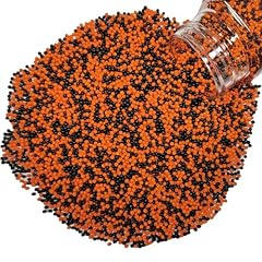 2mm Orange and Black Pearls