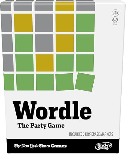 Hasbro Gaming Wordle The Party - Juego de mesa para 2 a 4 jugadores, juego de mesa oficial inspirado en el New York Times, juegos para mayores de 14