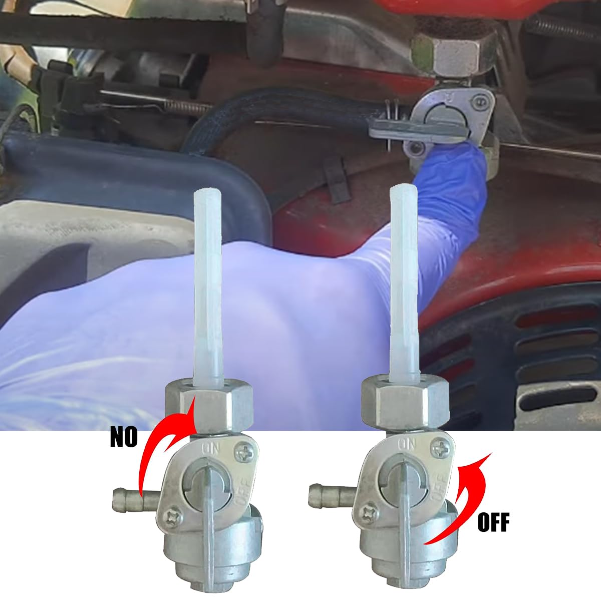 ZAMDOE Valvola di intercettazione del carburante del generatore M16x1,5mm Rubinetto del carburante per Predator 9000 8750 6500 4000 4375 per Centurion per Honda per Westinghouse per Generac generatore