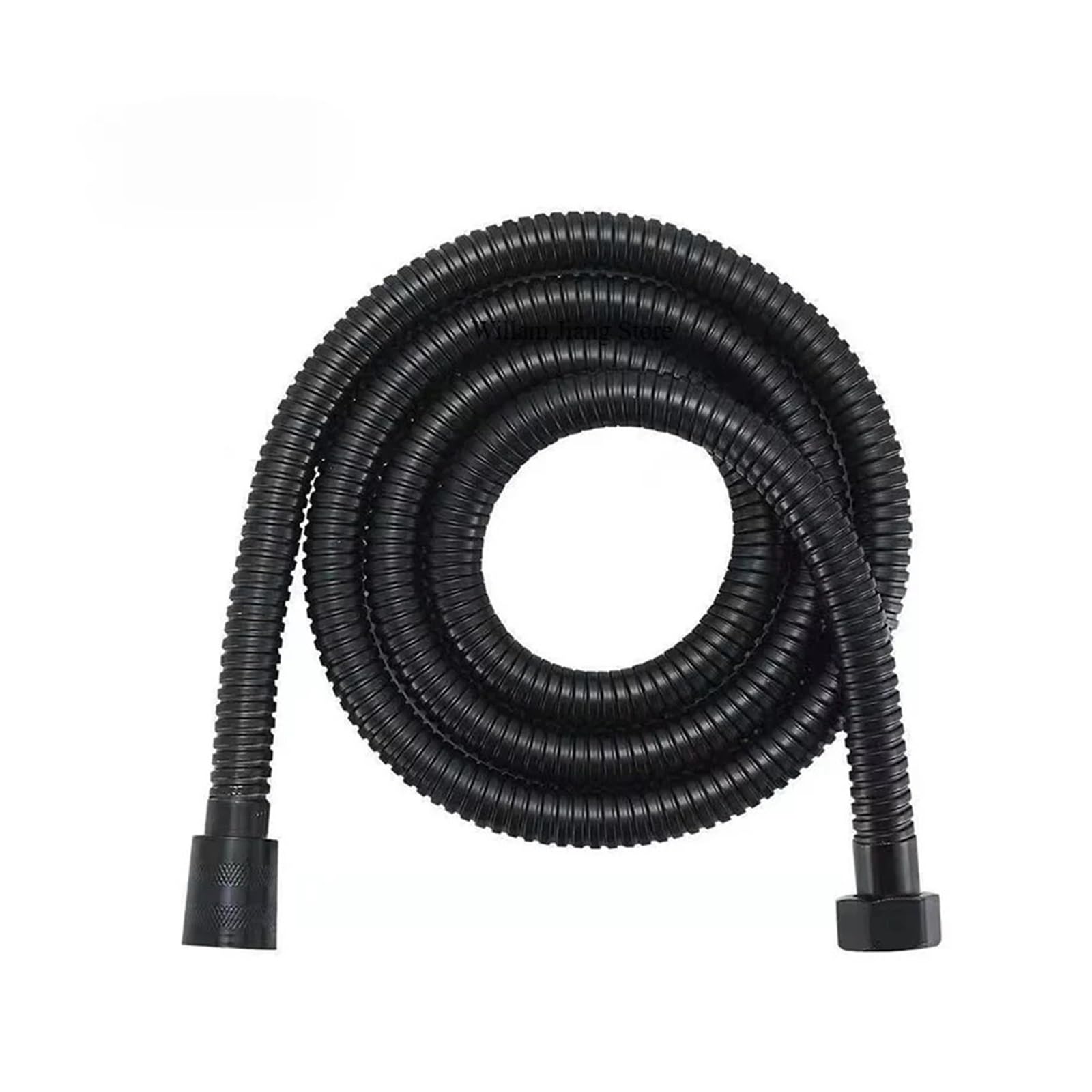 Stainless Steel Shower Hose 1.5/2M Black/Silver Bathroom Accessories(Black,2m)