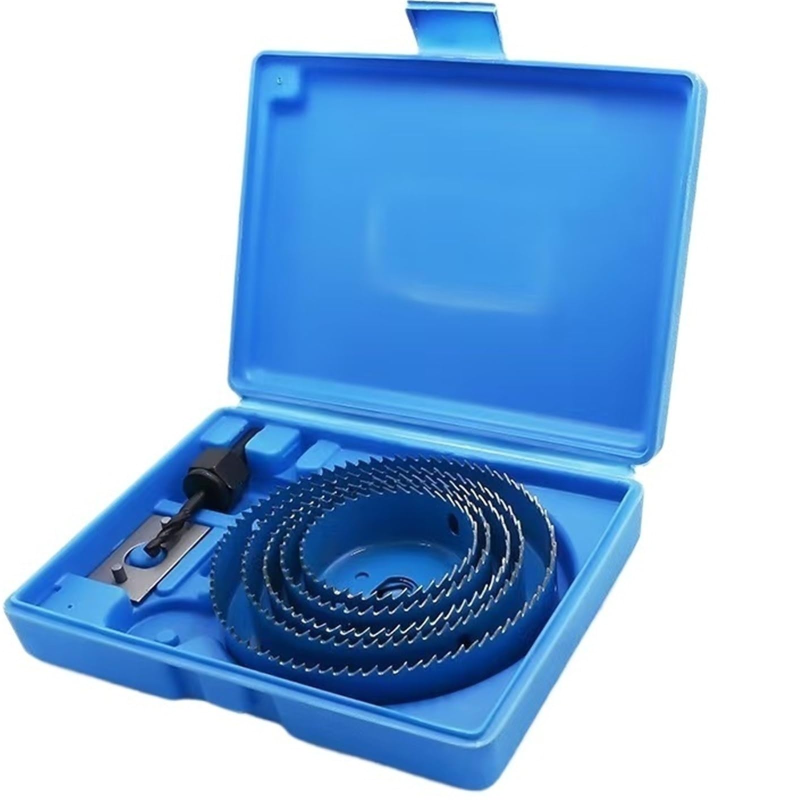 Set Di Seghe A Tazza Da 19-127mm Set Di Seghe A Tazza For Corona Di Legno Punta Da Trapano For Cartongesso Legno Pannello Di Densità In Plastica PVC Strumenti(Blue 5PCS 64-127mm)