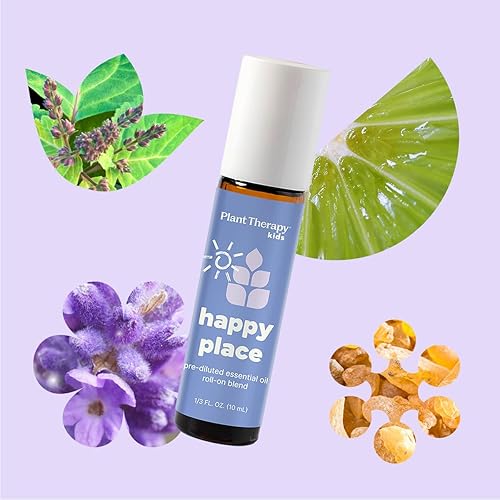 Miniatura 4 de Plant Therapy KidSafe Happy Place - Mezcla de aceites esenciales 0.3 fl oz (13 oz) prediluido roll-on 100% puro, grado terapéutico