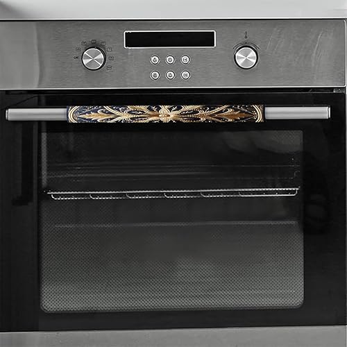 Vista 202 de Pardick Juego de 2 fundas para manija de puerta de refrigerador, huevo de madera de Pascua, lavable, para nevera, lavavajillas, Mocrowave, horno, z