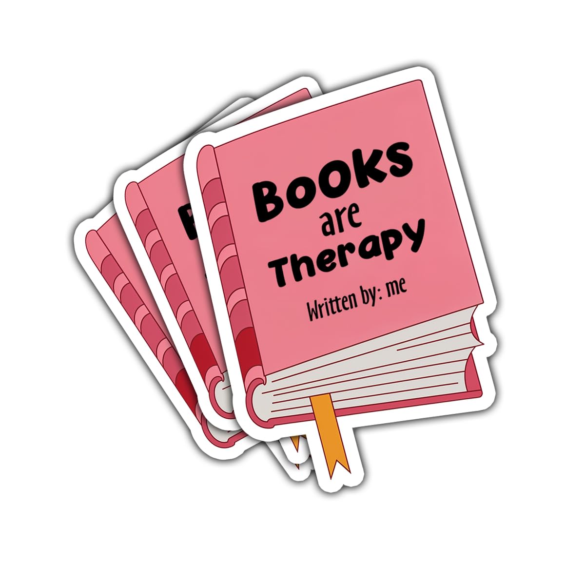 Autocollants Books are Therapy, le cadeau idéal de 7,6 cm pour les passionnés de lecture