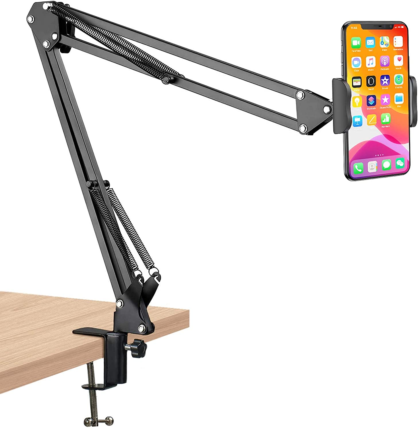 DigiX Metal Adjustable Flexible 360 Rotating Long Arms Desktop Tablet & Mobile Lazy Holder Device 4~11 inch for All Mobile, Tablet.