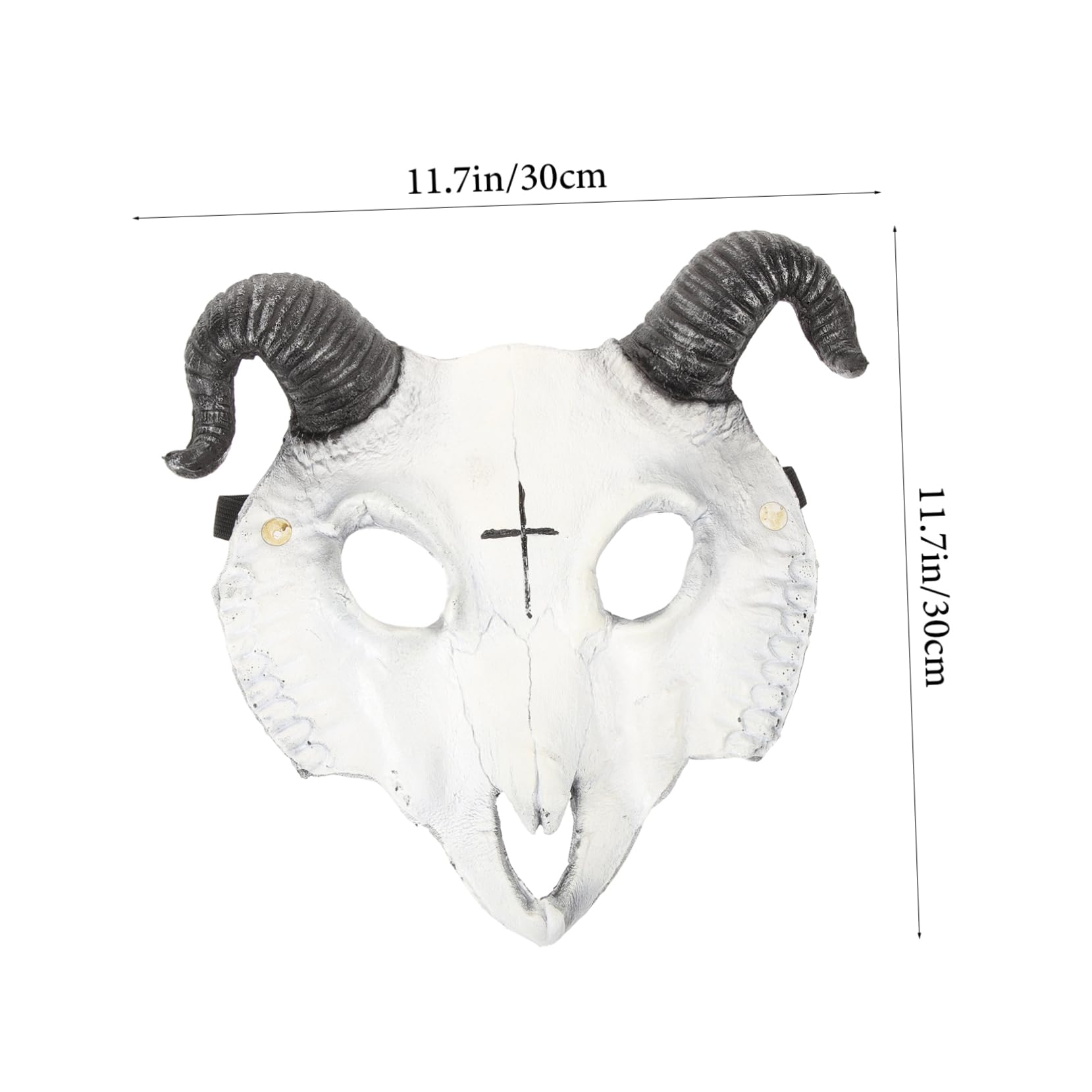 VICASKY Skull Sheep Mask Masquerade Carnival Mask Fine Craftsmanship and Comfortable Pu Material