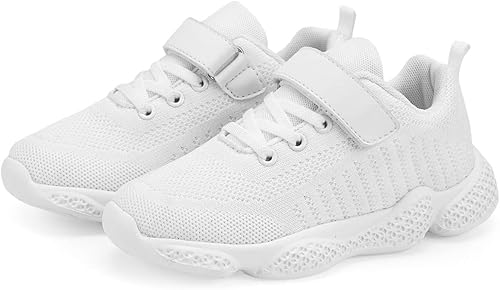 Miniatura 3 de Casbeam Tenis transpirables de malla para niños, ligeros, fáciles de caminar, con correa deportiva, para correr, para niños y niñas