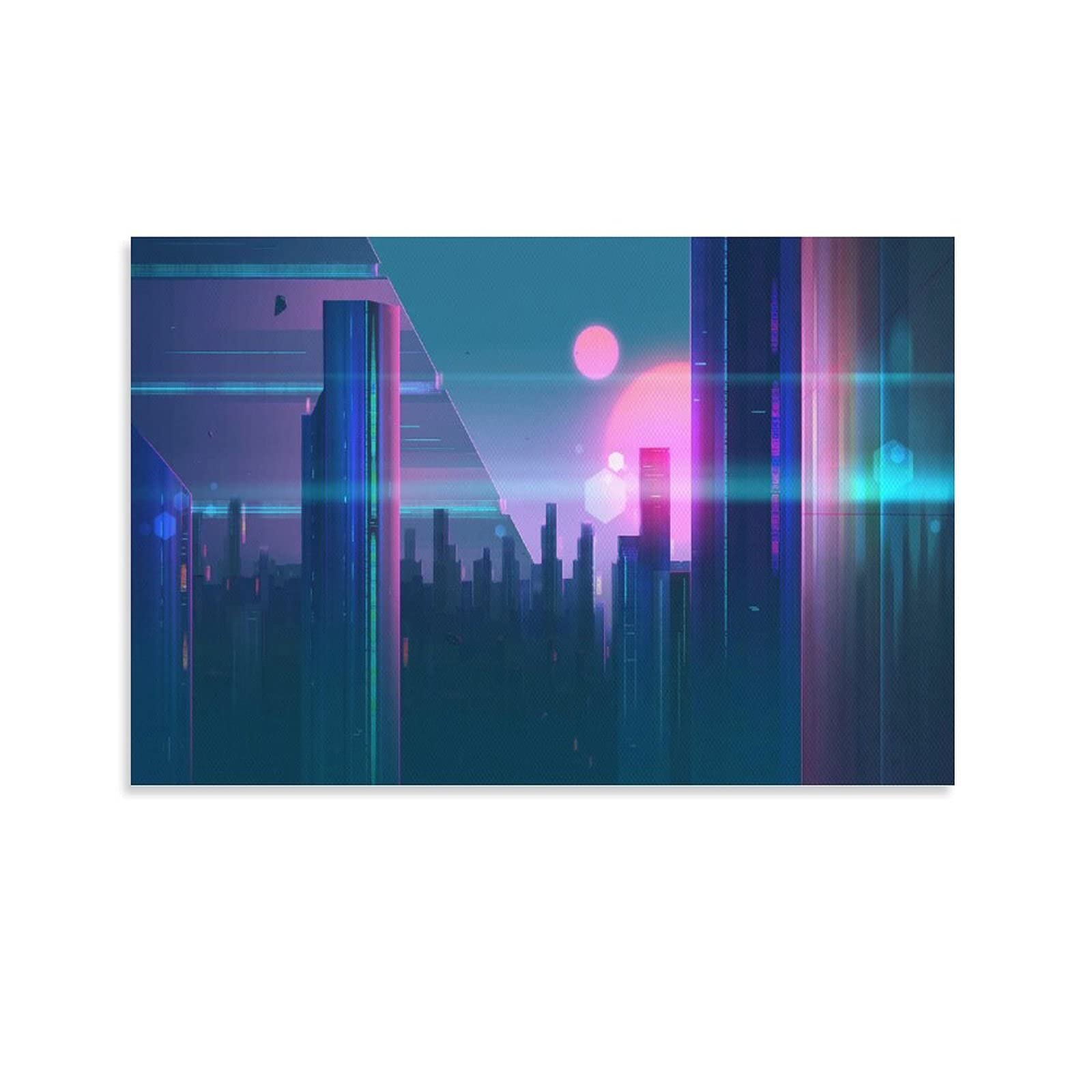 WYXIN 3 Panel Hanging Poster Horizontalcover Poster Wall Art Home Wall Decorations for Bedroom Living Room Oil Paintings Canvas Prints Unframe-Future Art Poster1 08x12inch(20x30cm)