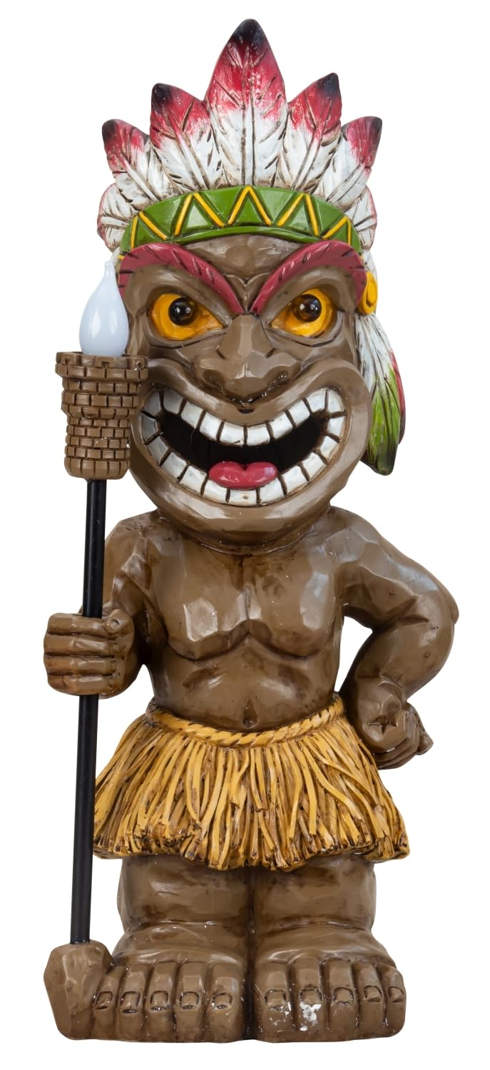 MF Hawaii Tiki Figur - Exotische Gartendekoration, 50,5 cm, wetterfestes Polyresin