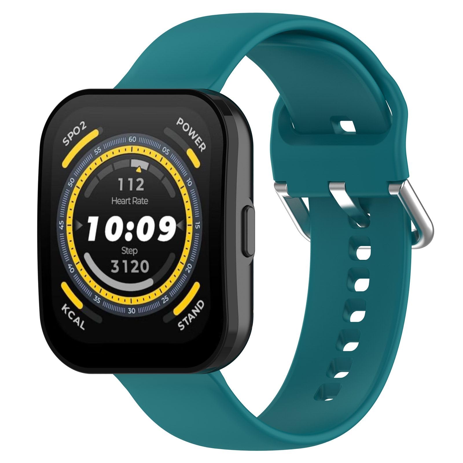 GIOPUEY Correas Compatible con Amazfit Bip 5/Bip 5 Unity, Suave Silicona La Correa [Resistente al Desgaste] [Transpirable] Pulsera - Green