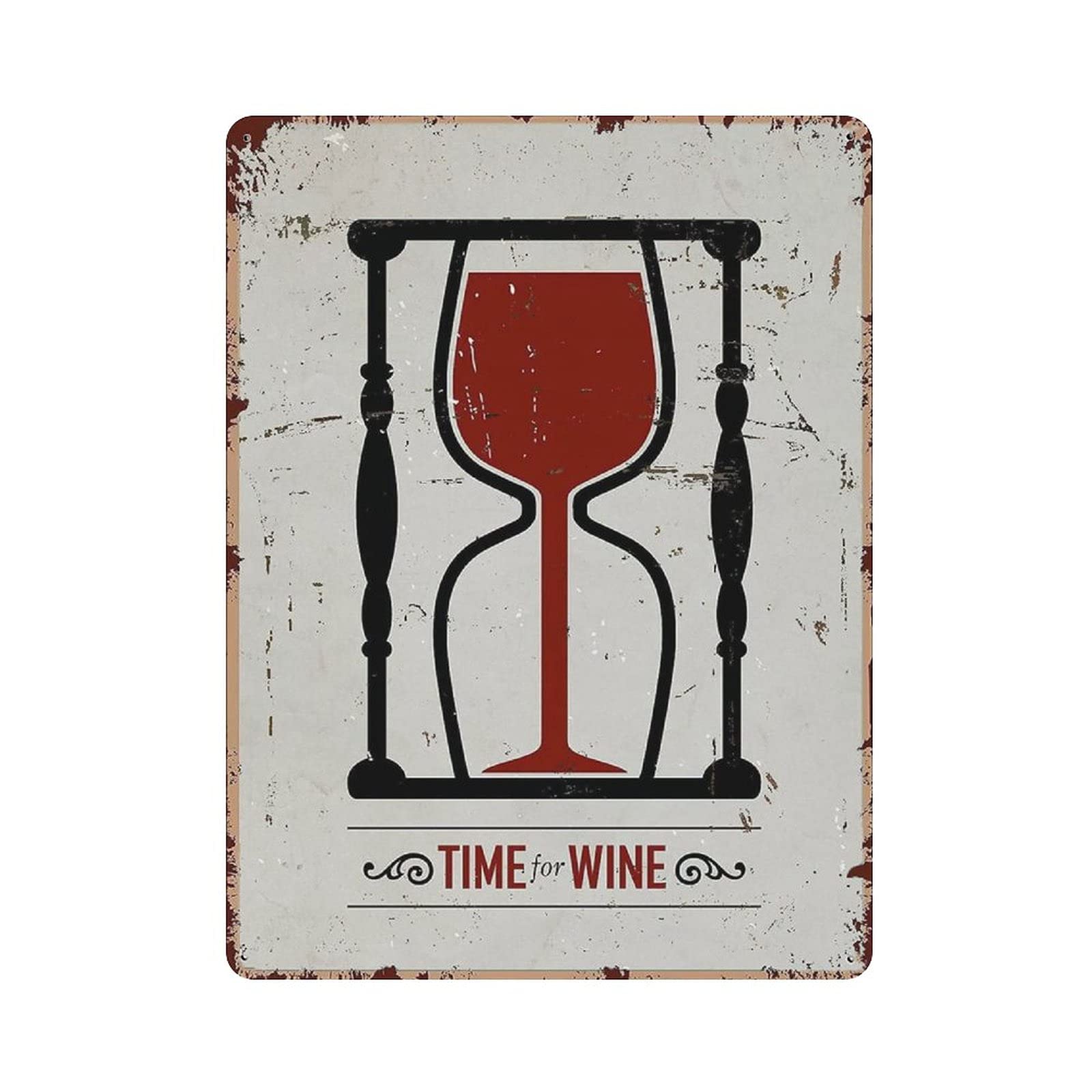 Metal Tin Sign Party Time for Wine Tin Sign Metal Aluminum Sign Vintage Wall Decor Retro Poster for Bars Restaurants Cafes Pubs Home Decoration 16"x12"