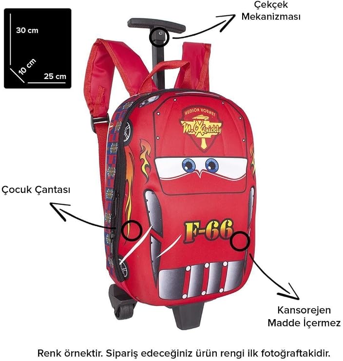 Bagacar Mn Spide Wheeled Boys' Backpack