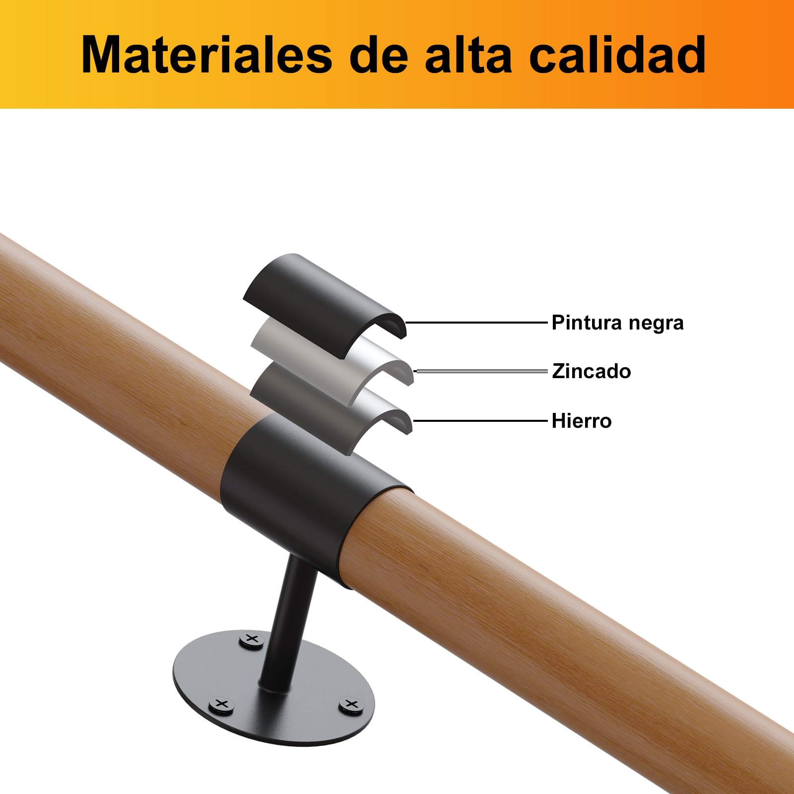 Pasamanos de Madera para escaleras Interiores Pasamanos de Escalera de Pared para el hogar baño Pasillo terraza barandillas de escaleras pasamanos,Longitud: 30-600cm (Beech, 30cm)