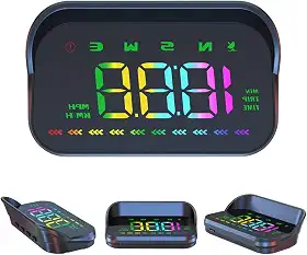 M23 HUD Universal para Carro com Projeção - Velocidade, GPS, Bússola, Alerta de Velocidade, Cabo USB - Melhora Segurança para Motoristas Noturnos e Diurnos, Para Caminhões,Suv,Ônibus