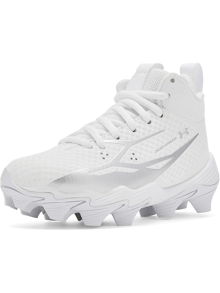 White Under Armour Spotlight Hammer Jr RM Football Cleats (Toddler/Little Kid/Big Kid)