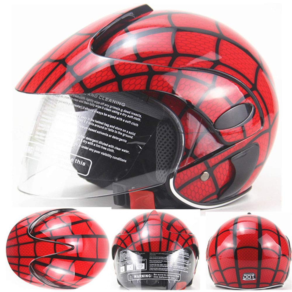 Casco da moto per bambini fuoristrada scooter e guanti 3-8 anni