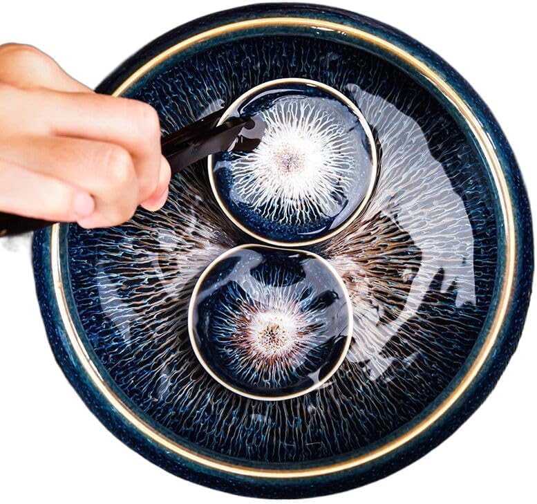 Tianmu glazura zmiana w piecu mycie herbaty Jianzhan Yao zmiana wody miska do mycia ceramiczna miska na wodę o dużej pojemności szczotkowany królik zestaw do herbaty mycie filiżanek/306
