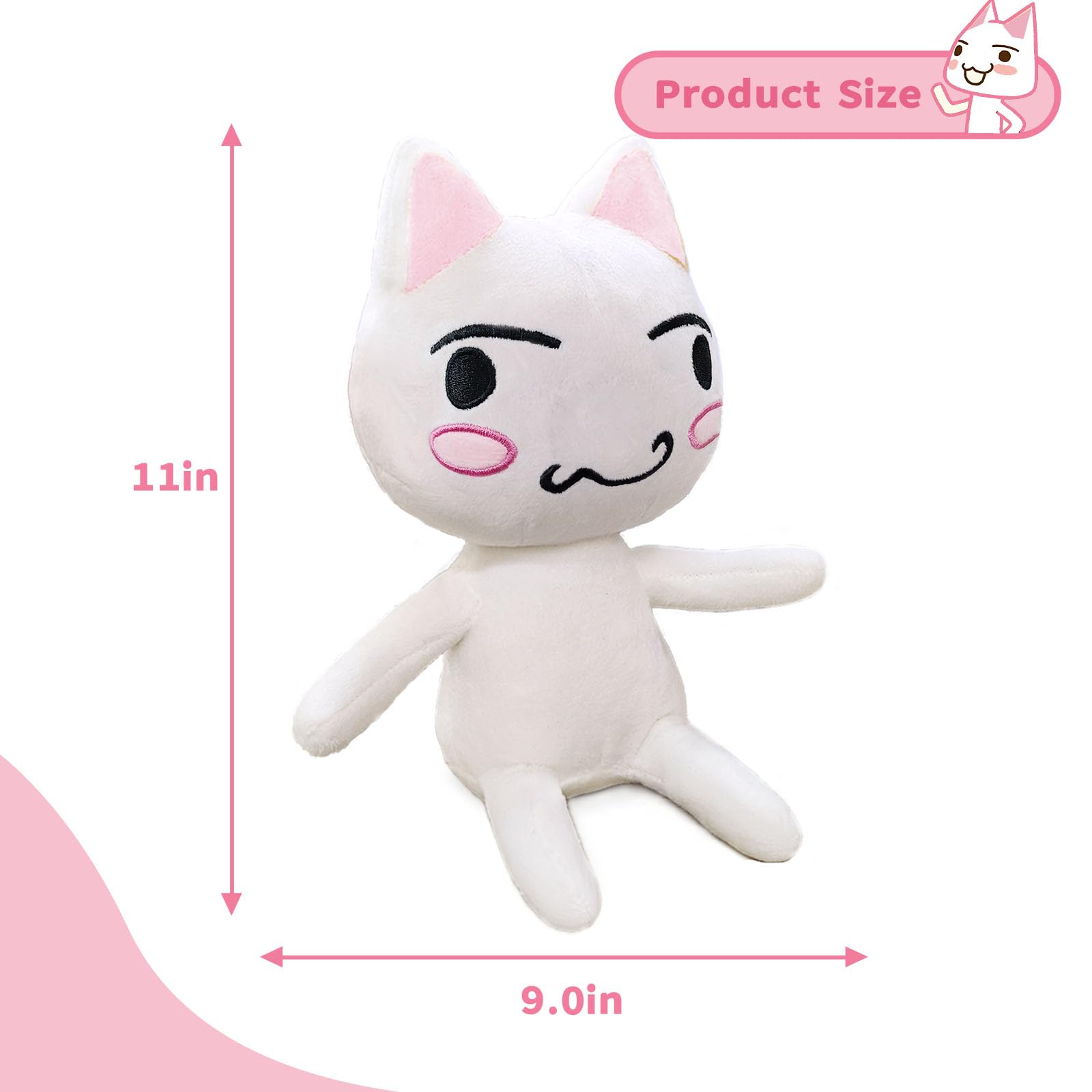 Amazon.co.jp: VnJFzjQyHr ピンク耳の猫 ぬいぐるみ キュートで