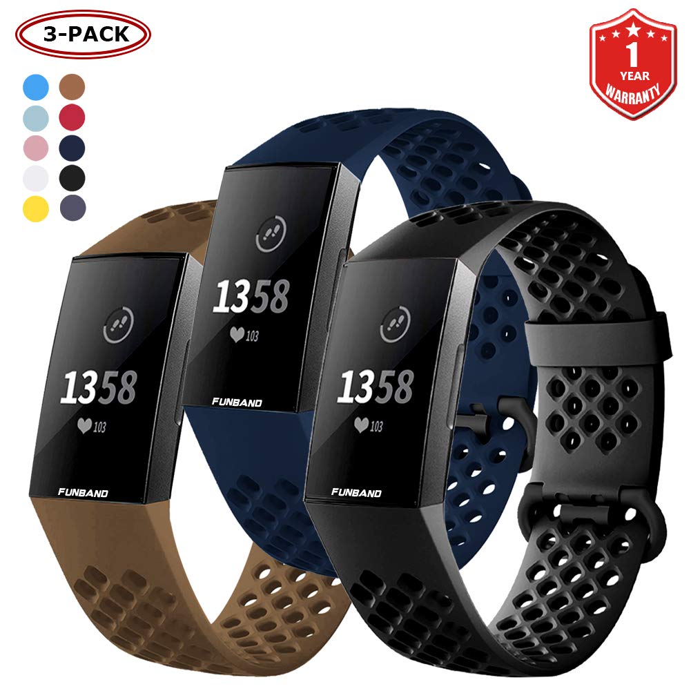 FunBand Fitbit Charge 3/Charge 4 Correa, Edición Especial Soft Silicona Deportes Recambio de Pulseras Ajustable Reemplazo Accesorios para Reloj Fitbit Charge 3/Charge 4 — view 16