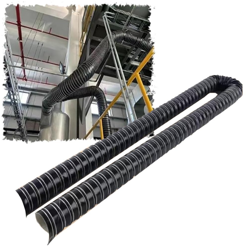 Tubo Flessibile di aspirazione per autoveicoli da 6" ID - Tubo di sfiato ad Alta Temperatura da 19,7 Piedi per Raffreddamento e Riscaldamento dei Freni, Diametro 38 mm (1,5"), Soluzione dure