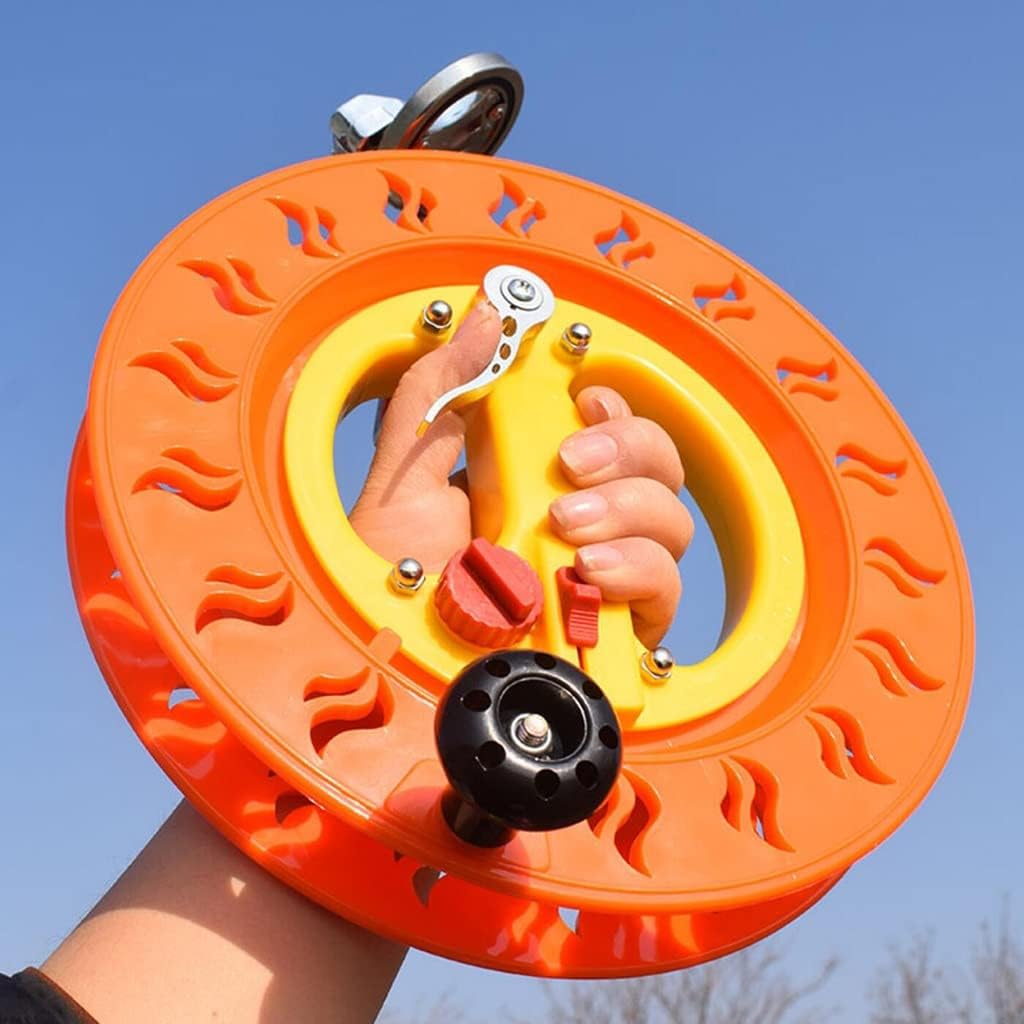 Hand-held Kite Wheel Reel,Children's Hand Wheel with Brake Anti-Reverse, Kite Line Winder Reel,Durable Flying Line Accessories