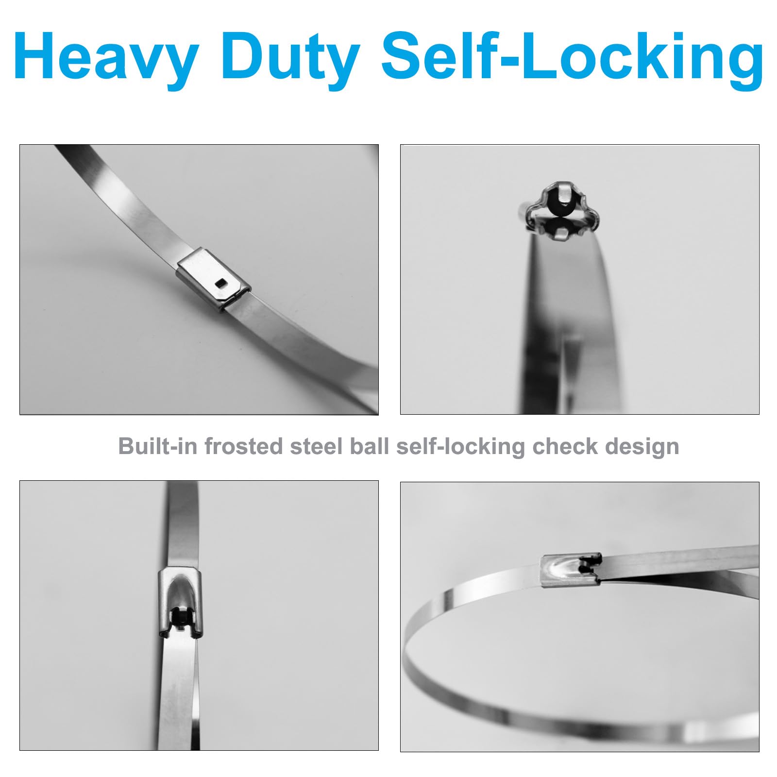 Amazon.com: Long Metal Zip Ties Heavy Duty Outdoor, Premium