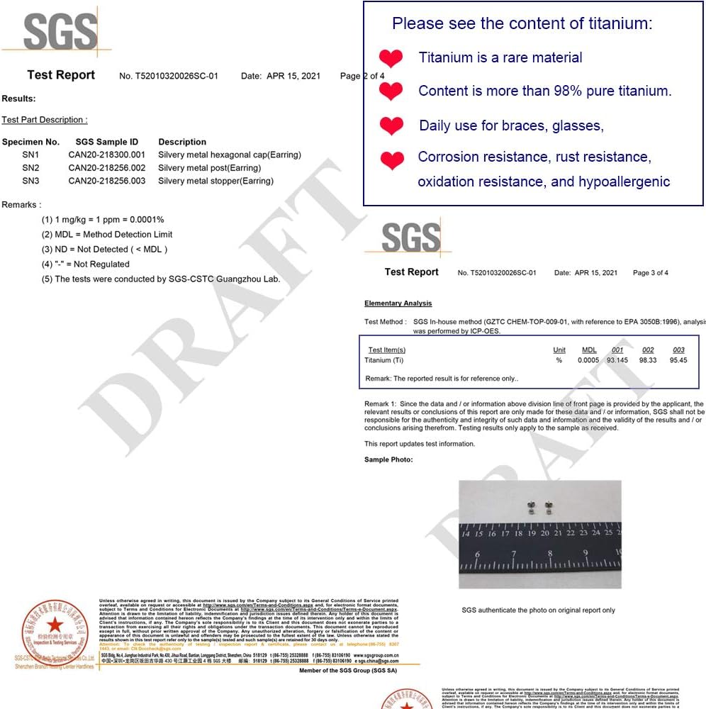 TGNEL Pure Titanium Earrings Studs Nickel-Free Hypoallergenic Earrings for Sensitive Ears, Dainty Hexagon/Triangle/Square/Rectangle Geometric Stud Earrings for Women Men - Image 6