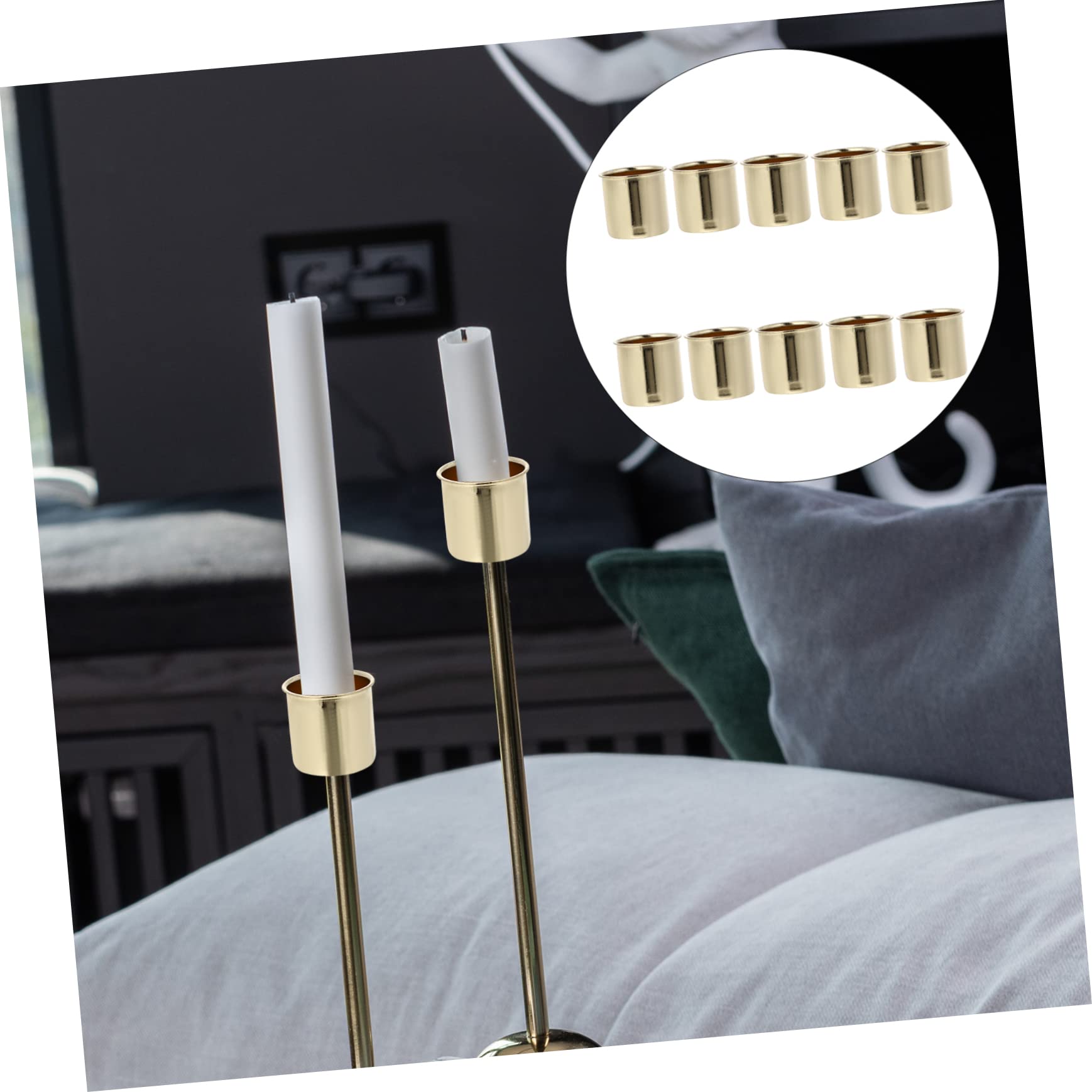Ciieeo 3 Juegos De Portavelas De Hierro para Navidad Candelabros Decorativos De Mesa Candelabros De Navideña 10 Unidades X 3