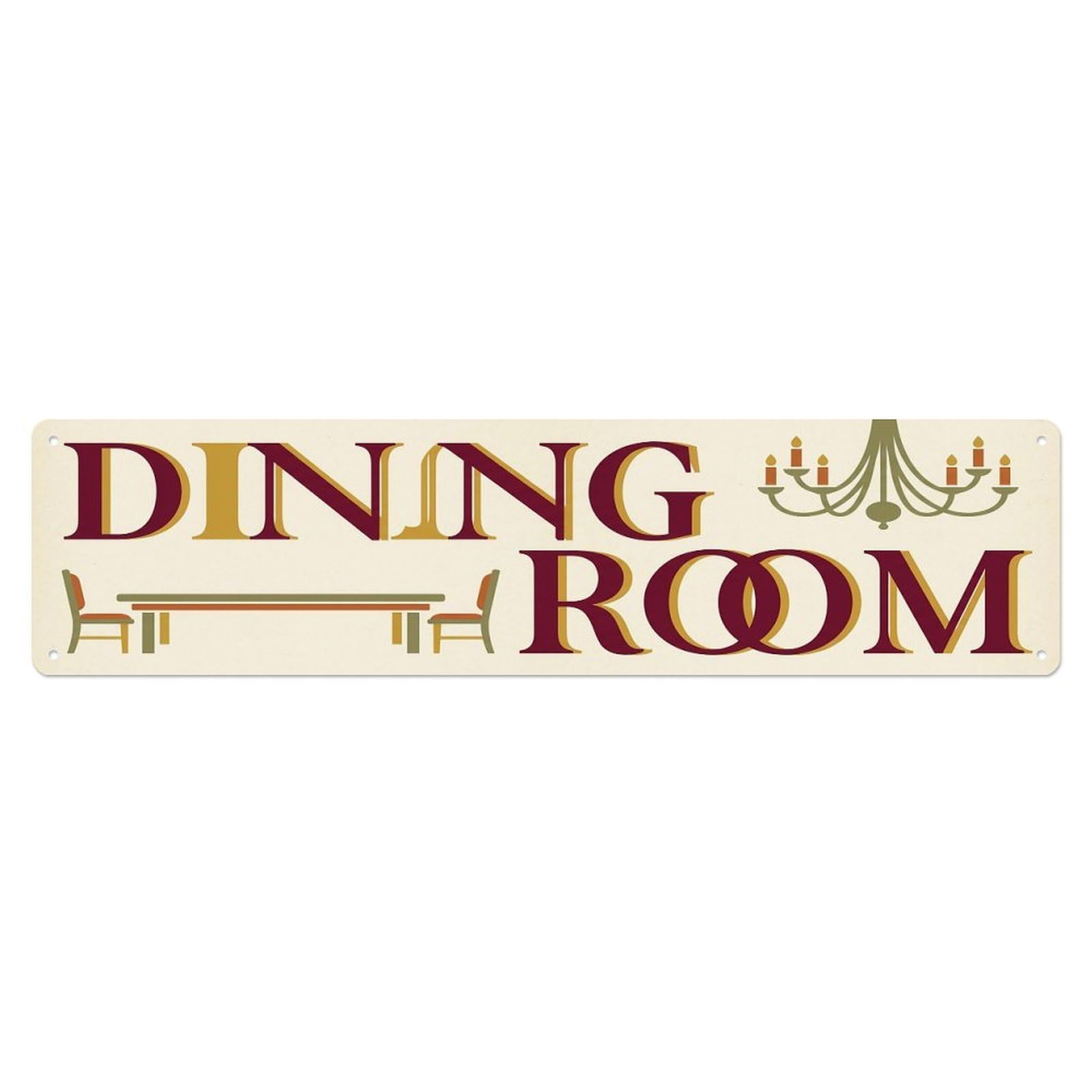 Vintage Dining Room Text Table Metal Tin Sign