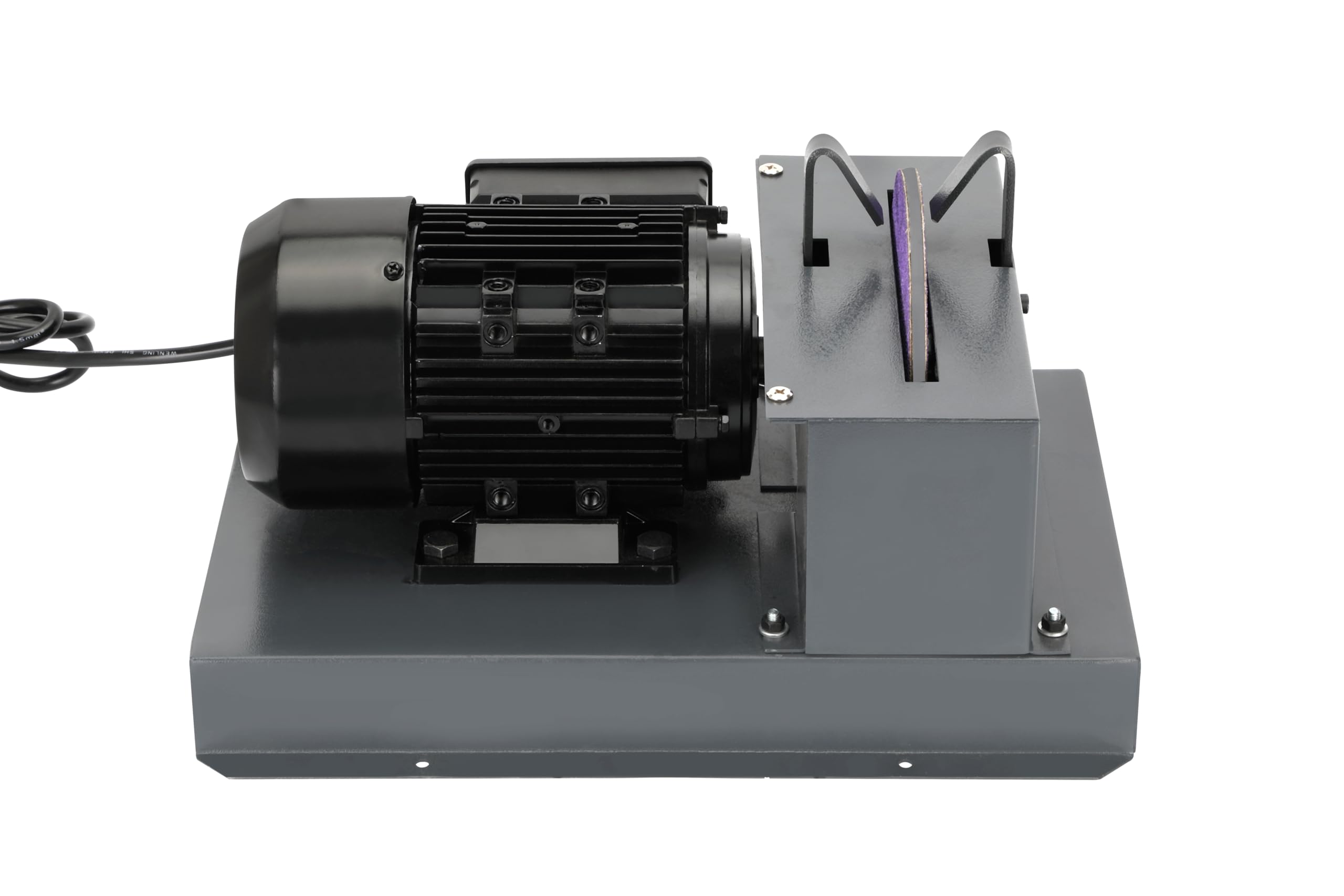 Afilador de cuchillas para cortacésped, 2/3 HP 500 W, amoladora de banco con rueda de molienda de cerámica de 7 pulgadas y 1 par de papel de lija de cerámica de grano 60 y soporte de 40° para