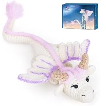 Crochet Kit for Beginners, Beginner Crochet Kit for Adults with Step-by-Step Video Tutorials, DIY Crochet Animal Kits Knitting Supplies, Purple Dragon 40%+ Yarn