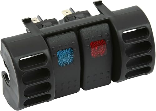 Panel de interruptores Daystar para rejilla de ventilación, incluye 2 interruptores Daystar negros, para Cherokee, fabricados en EE. UU.