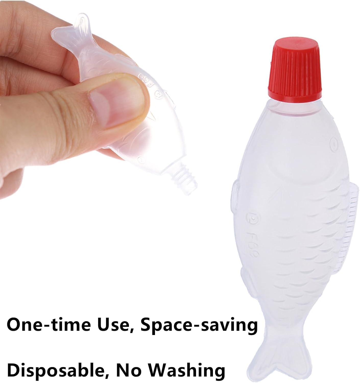 10 Pack 4ml Mini Fish-Shaped Soy Sauce Bottles, Portable Bento Seasoning Dispensers, Reusable Sauce Containers for Sushi, Sashimi and Salads