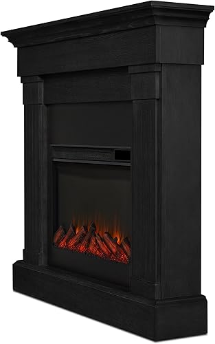 Miniatura 6 de Real Flame Crawford - Chimenea eléctrica delgada para interiores de 48 pulgadas con repisa para sala de estar o dormitorio, inserto de chimenea