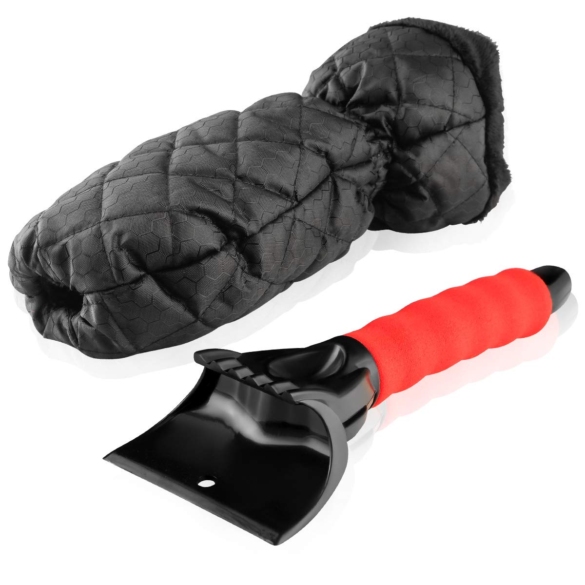WPCUS Grattoir à Glace ? Glace ? Grattoir ? Mitaine Pare-Brise ? Neige ? Grattoir ? Mitaine ? avec ? Gant imperméable ? Doublure ? Épais ? Polaire ? Compatible avec ? Voiture ? SUV ? Camion