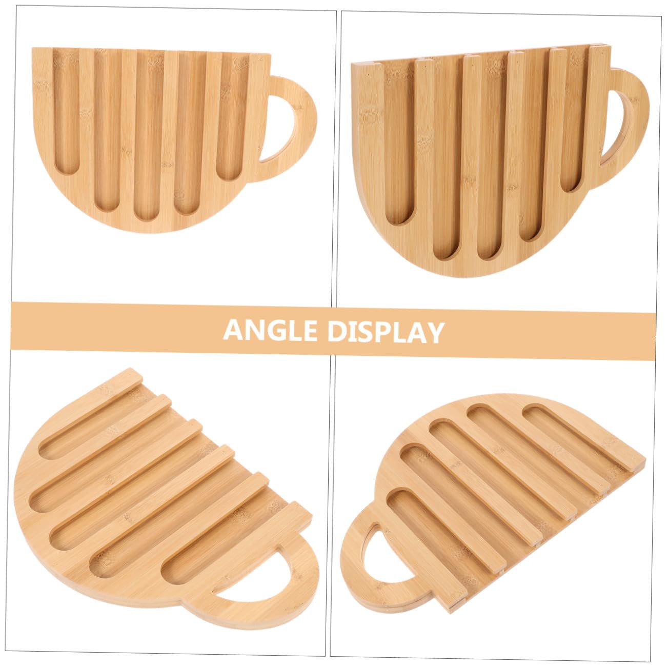 BESPORTBLE Porta Capsule Espositore Creativo in Legno Beige Caffè a Forma di Tazza Organizer Robusto e Affidabile per Stazione Caffè o Ufficio