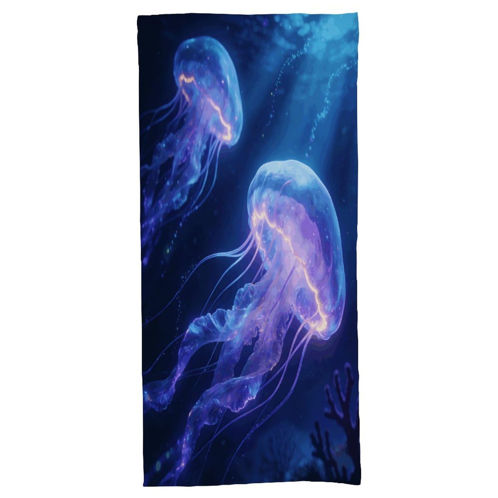 Fodpand Style Jellyfish Bath Towel, Highly Absorbent & Quick Drying Beach Towel, Compact & Lightweight Pool Towel For Bathroom, Beach, Pool, Gym, Spa, And Hotel Use