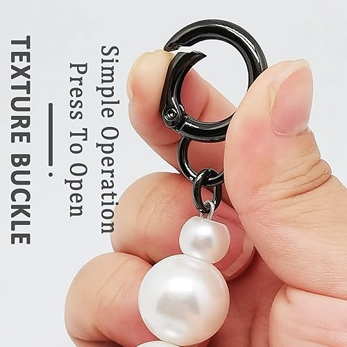 Miniatura 3 de 2 extensiones de correa de cadena de perlas de imitación de 7 pulgadas, cadena de bolso con asa de perla, accesorios de cadena de repuesto para