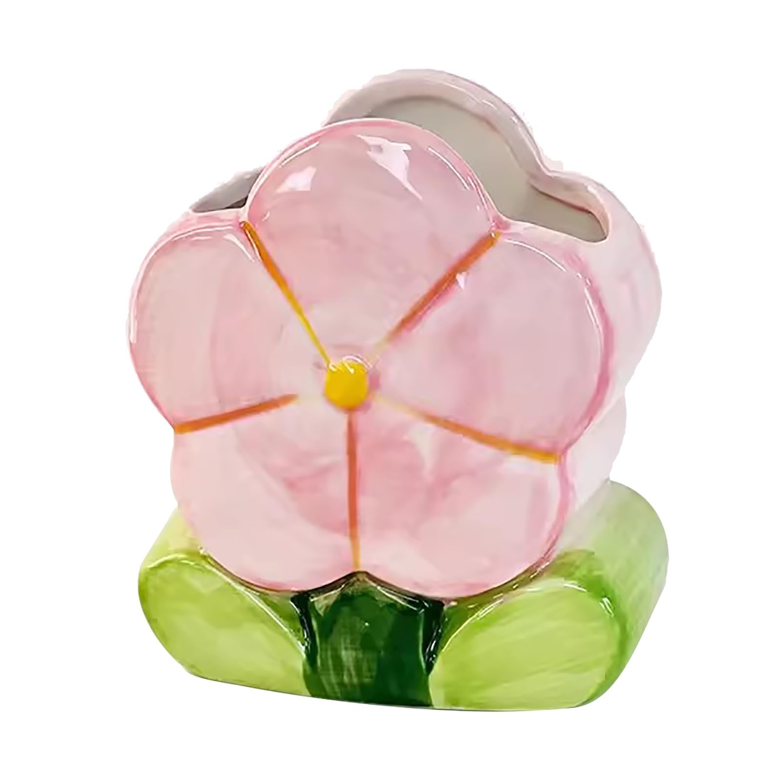 Keramik-Stifthalter Bleistifthalter for den Schreibtisch, kreative Stücke, Büroregal, Stifthalter für Heim- und Bürobedarf(Flower)