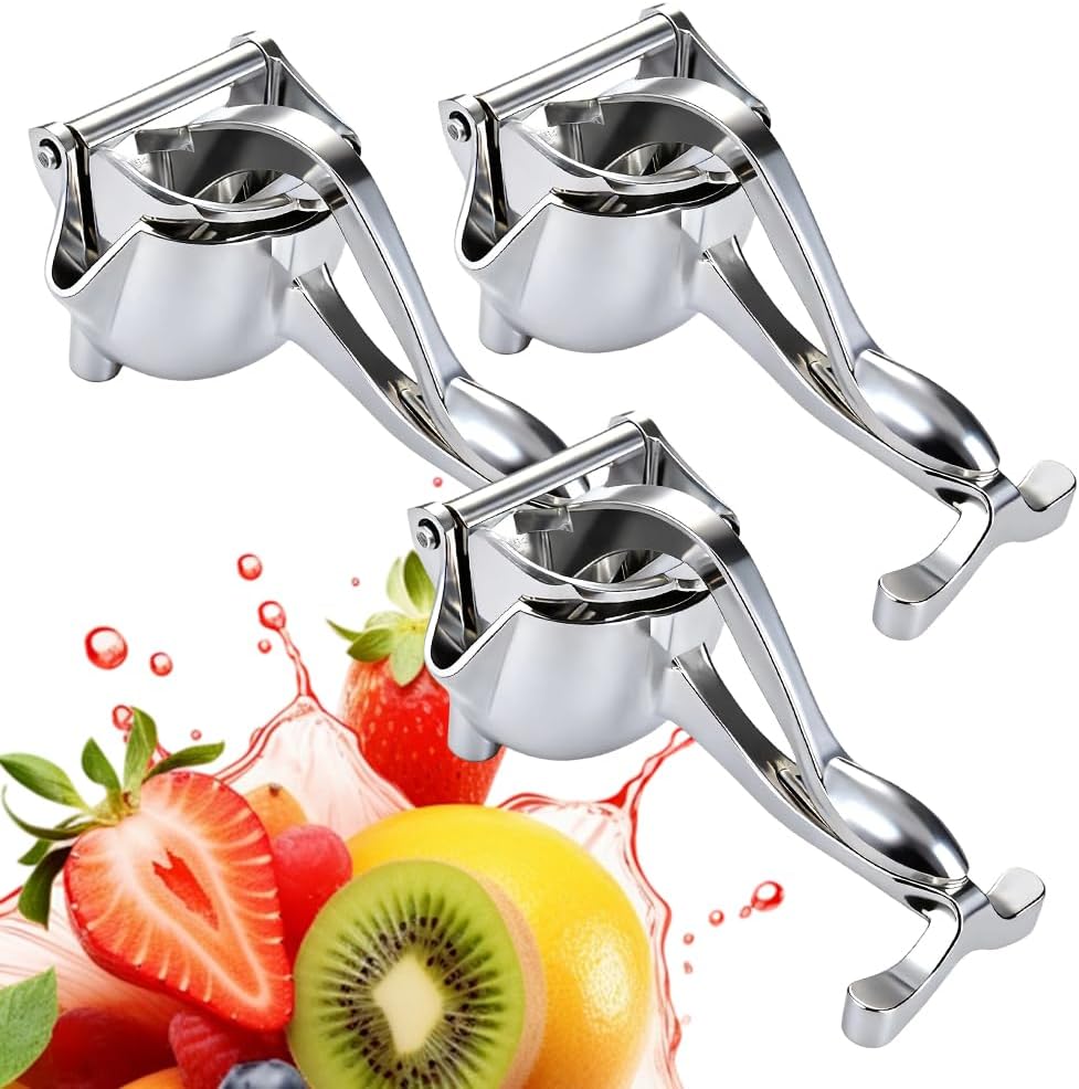 Heavy Duty Manual Fruit Juicer Press, Hand Press Lemon Squeezer and Citrus Press, Detachable Aluminum Alloy Juice Extractor for Oranges Lemons and Other Fruits (1 PCS)