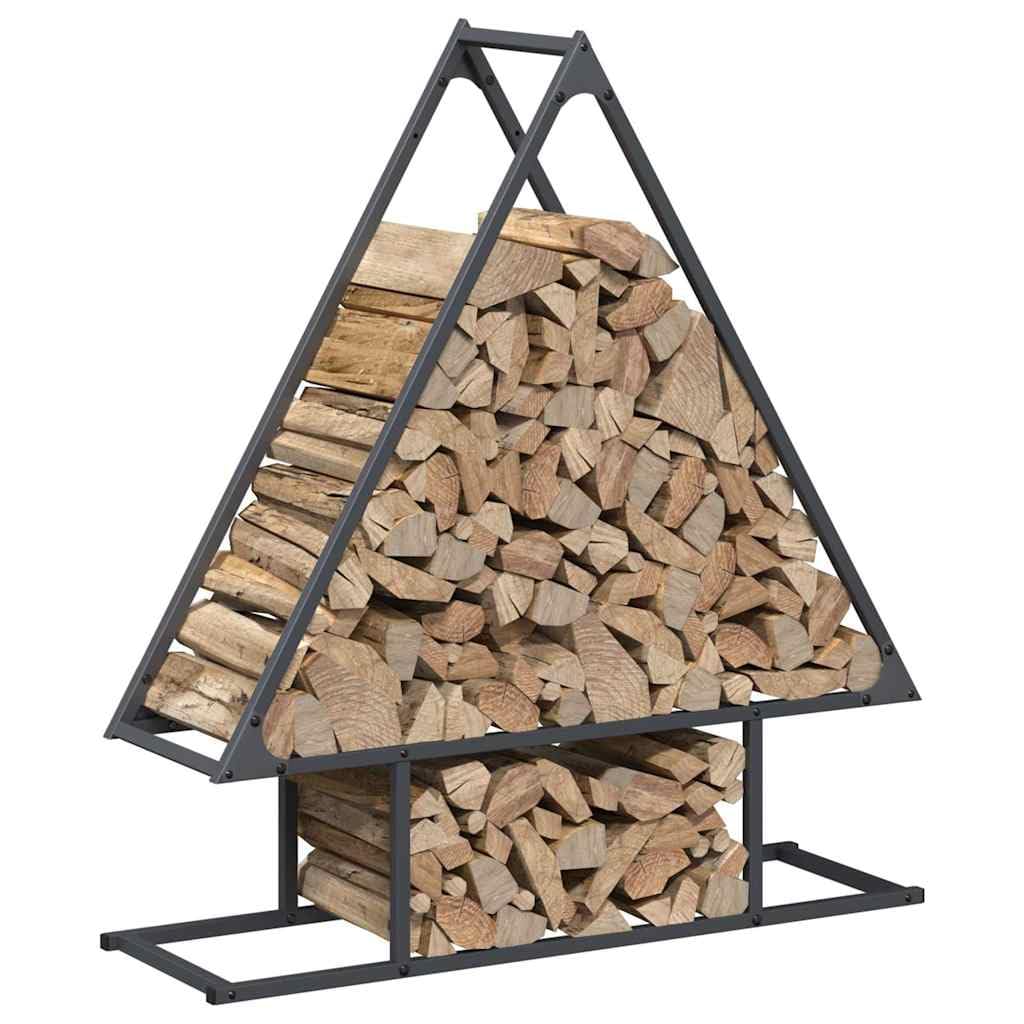Gecheer Rastrelliera per Legna da Ardere Antracite 80x25x90 cm,Portalegna,Porta Legna,Legnaia da Esterno,Scaffale Portalegna,Scaffale per Legna da ardere,Portalegna da Interno,P864317