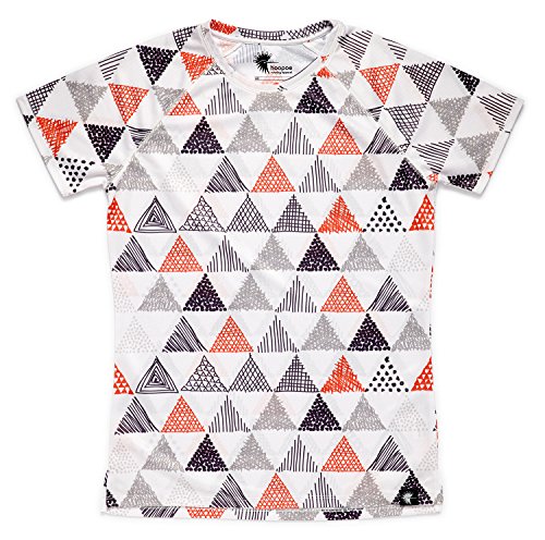 T-shirt de course femme Hoopoe aux motifs triangles en tissu respirant DryClim