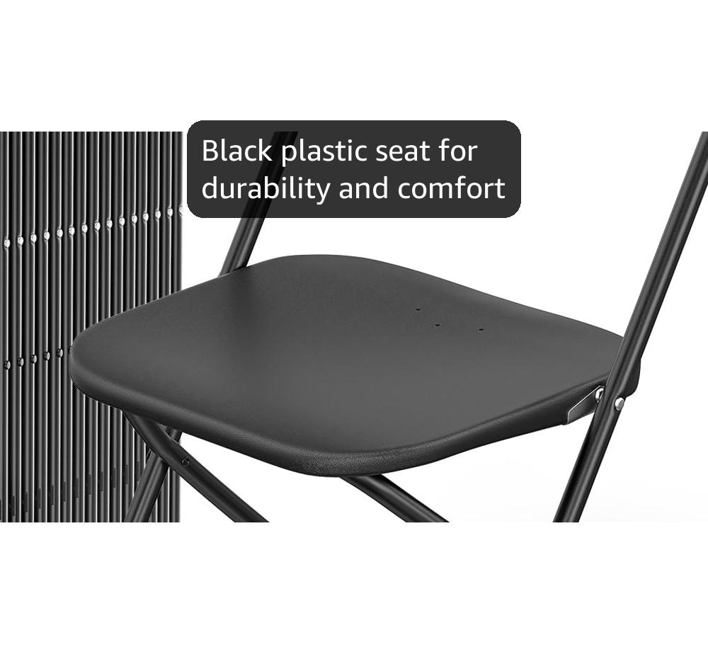 Amazon.com: VINGLI 20 Pack Black Plastic Folding Chair, Indoor