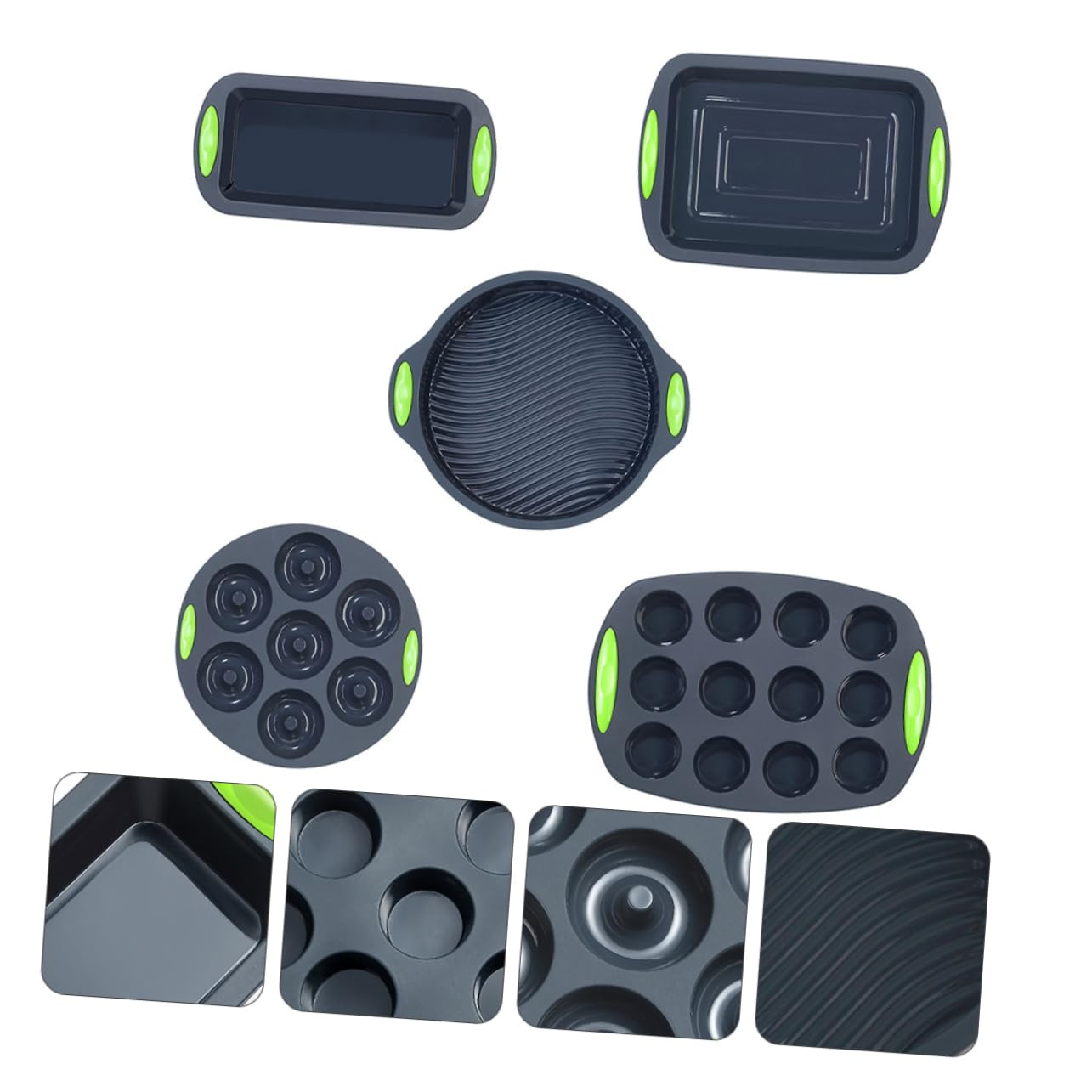 Set de Moules à Gâteau en Silicone 5 Pièces pour Pâtisserie