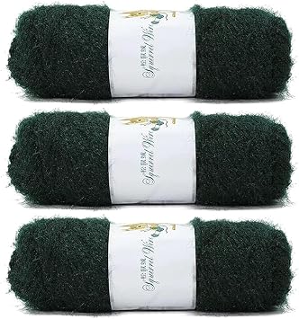 Squirrel Yarn, 3 Skeins Solid Color Soft Fluffy Squirrel Wire Yarn for Crocheting and Knitting, Hand Knitted Polyester Yarn for Sweaters, Scarves, and Shawls, 75g/Skein Type 35