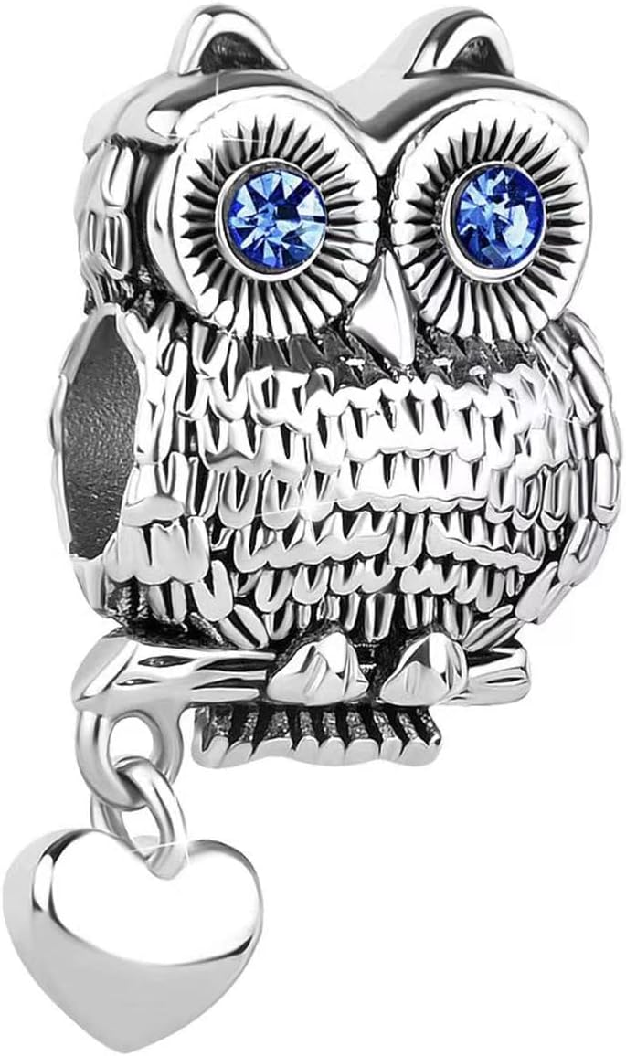 Owl Bird Charms fit Pandora Charm Bracelets Birthday Jewelry Gift for Women Daughter Sister Granddaughter Friendship - Image 2