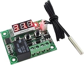 VOOCHIE W1209 Placa de controle digital de temperatura Micro-eletrônico de alta precisão NTC Sensor Painel de termostato de controle de temperatura com sonda de sensor à prova d'água